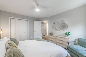 Desk, iron/ironing board, travel crib, free WiFi