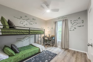Desk, iron/ironing board, travel cot, free WiFi