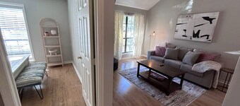 Convenient & Renovated 2BD/2BA house near Reservoir, Fenced Backyard, King Bed