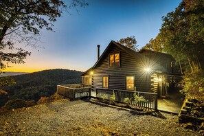 Exterior - Best Sunset Views in Blue Ridge w/ Paved Roads and Outdoor Deck Addition (Cherry Log)