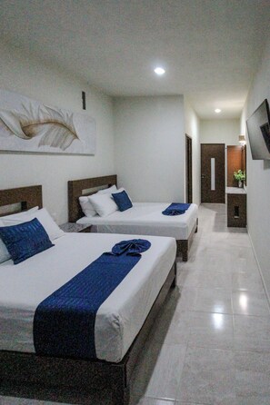 Family Room, 2 Double Beds, Non Smoking | Premium bedding, laptop workspace, soundproofing, free WiFi - HOTEL RAMI (Valladolid)