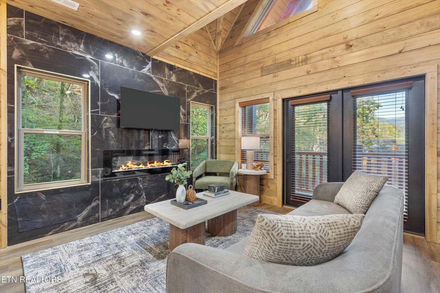 Smart TV, fireplace, video games