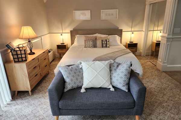 Loveseat upholstered couch. Perfect for relaxing and watching Netflix/movies