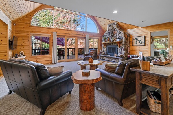 Smart TV, fireplace, video games, foosball