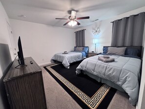 4 bedrooms, iron/ironing board, travel crib, free WiFi