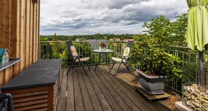 Ferienhaus 'Teufelsmauer-Blick' mit Bergblick, Gemeinschaftsterrasse und Wi-Fi