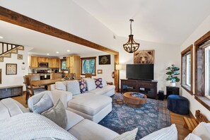 Smart TV, fireplace, video games