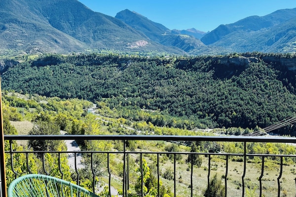 Vue du balcon en été