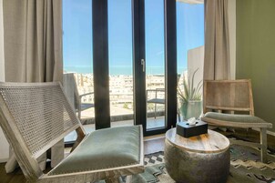 Deluxe Double Room, Balcony, City View | Minibar, desk, laptop workspace, iron/ironing board