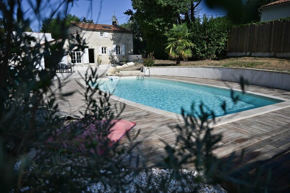 A heated pool