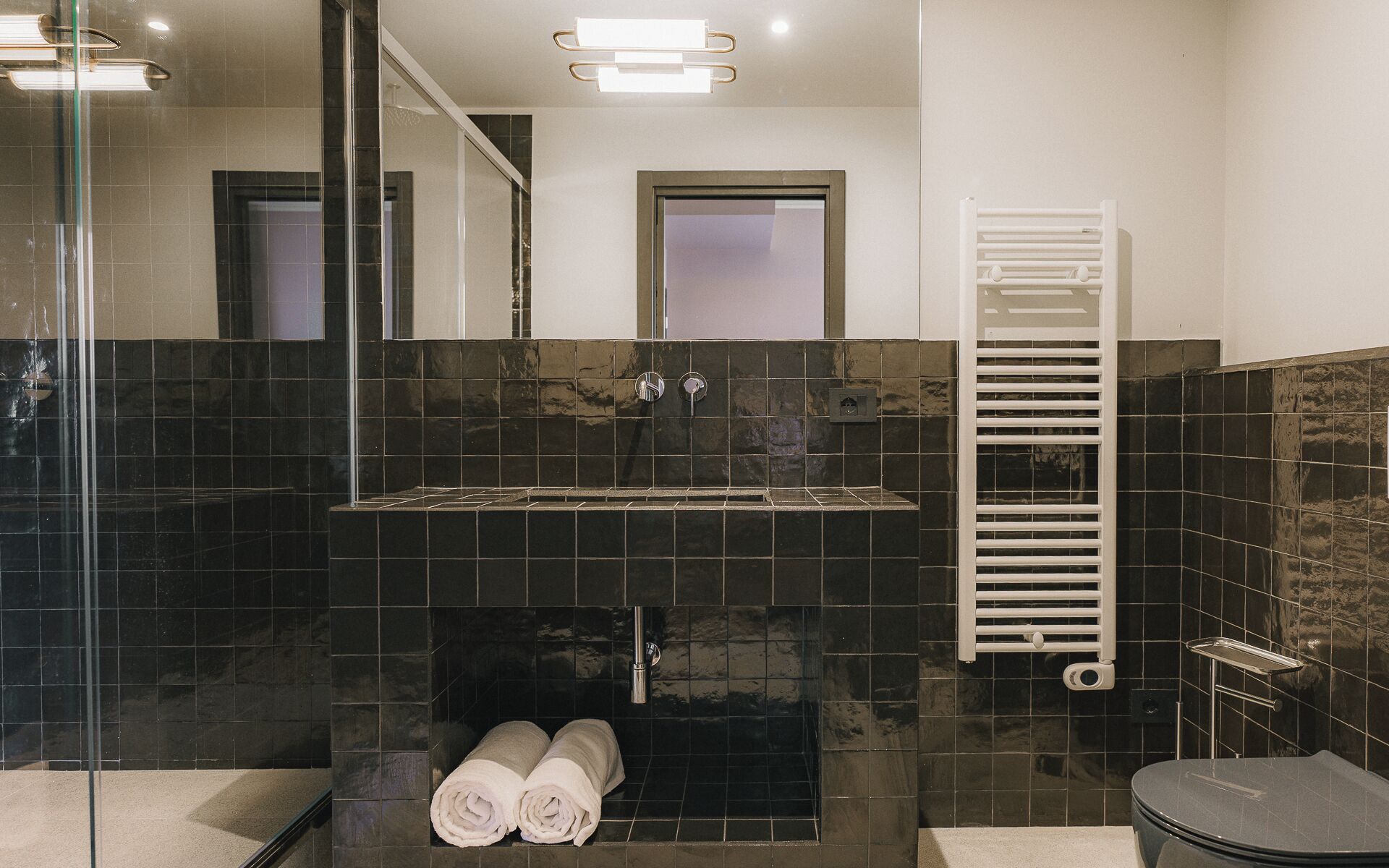 Camera 2 | Bathroom | Shower, hair dryer, slippers, towels