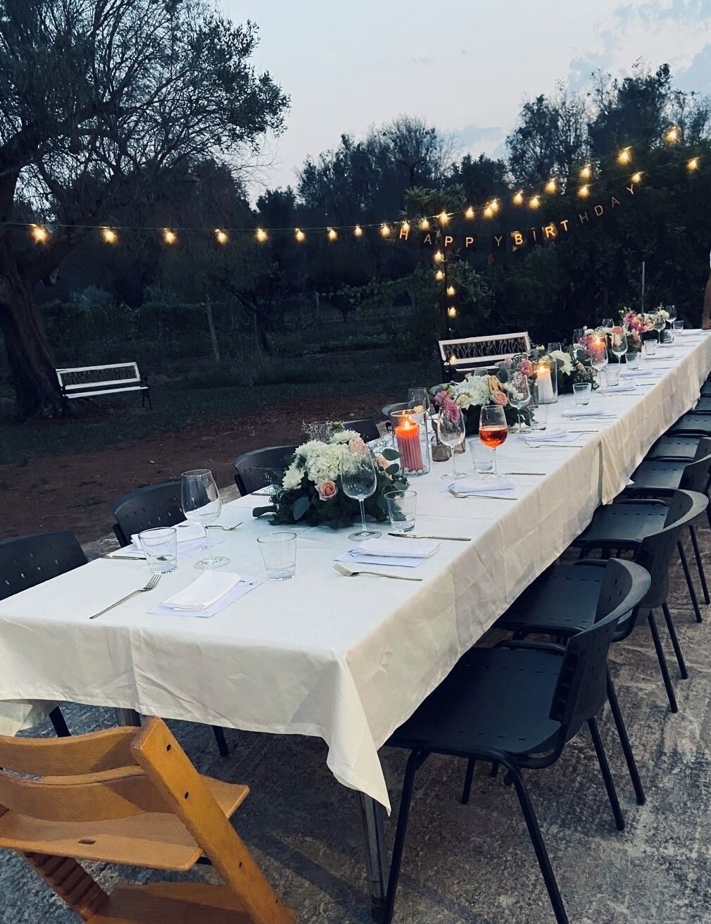 Espace banquet en plein air