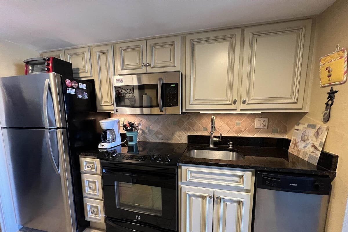 Classic Apartment, 1 King Bed with Sofa bed | Private kitchen | Fridge, microwave, oven, coffee/tea maker