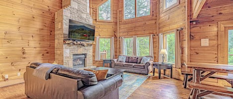 Smart TV, chimenea