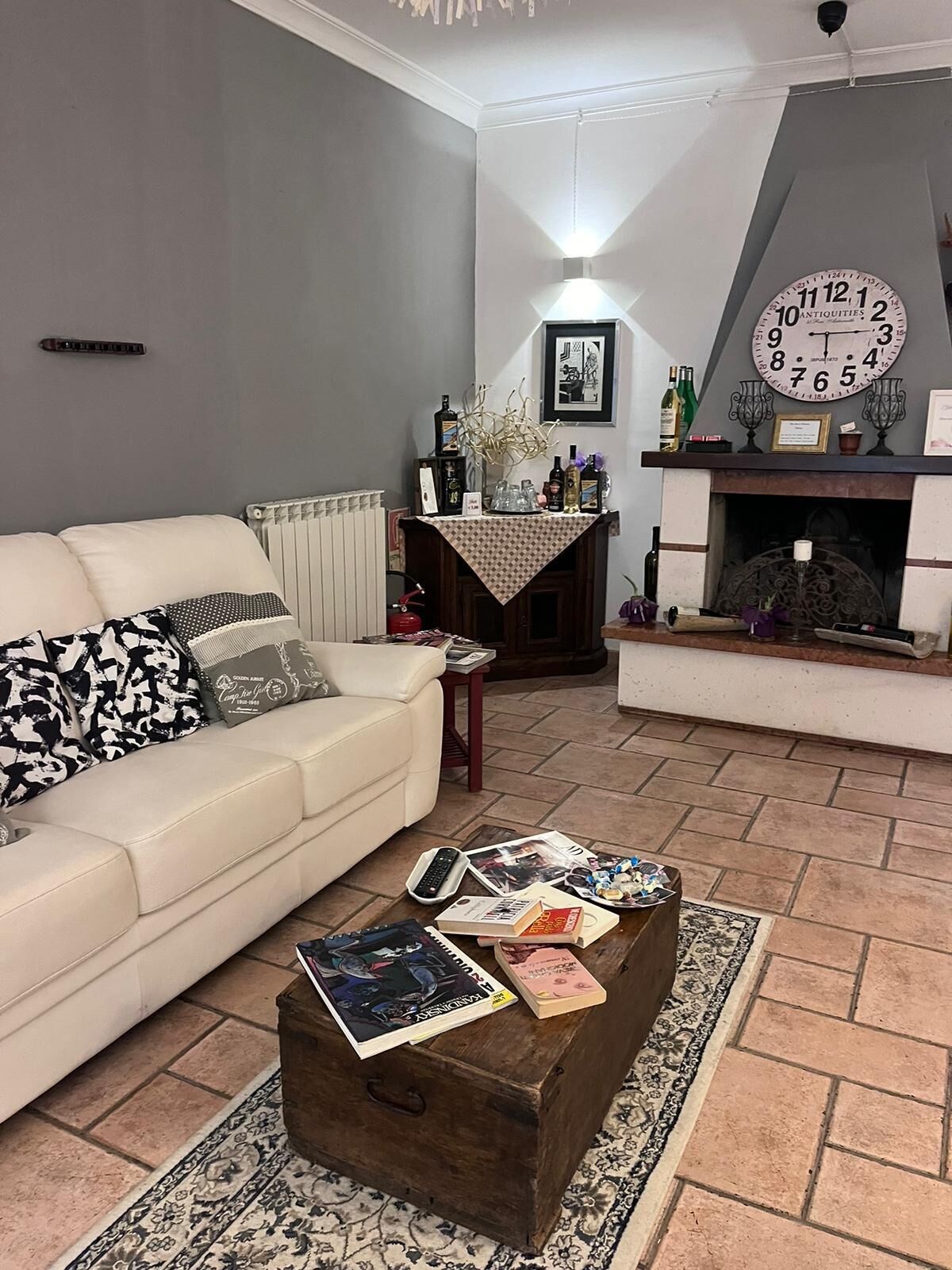 TV, fireplace, foosball, table tennis