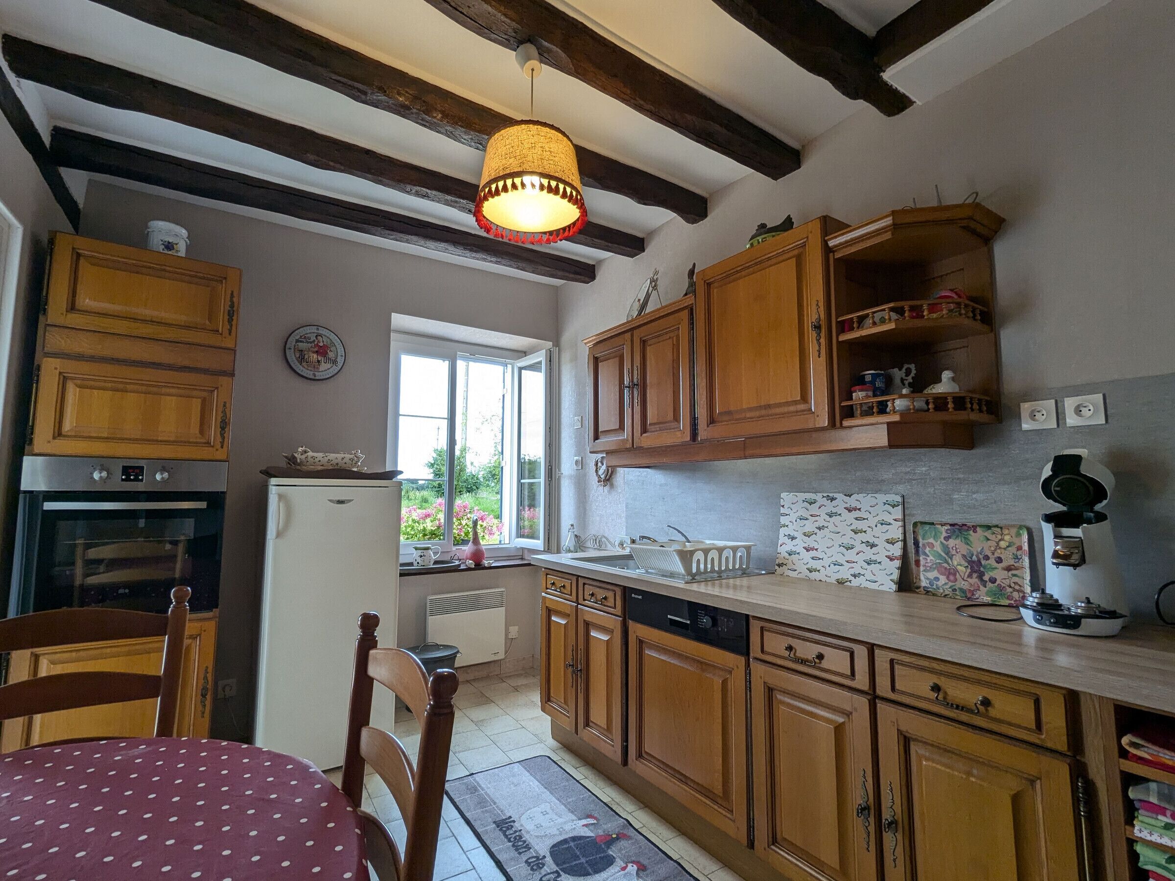 Fridge, microwave, dishwasher