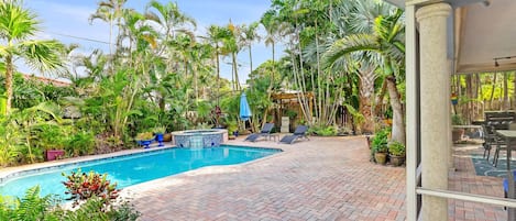 A heated pool