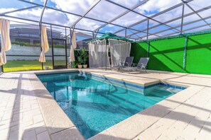 A heated pool