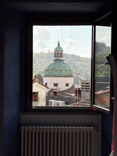 Old renovated medieval house with unique view