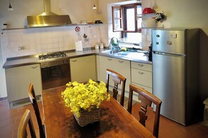 Fridge, oven, stovetop, dishwasher