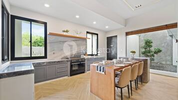 Villa, Private Pool, City View | Private kitchen