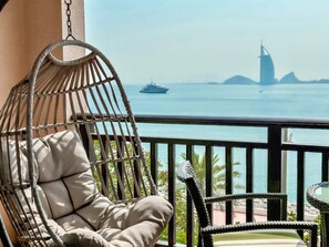 Luxury Apartment, 1 Bedroom, Sea View, Beachfront | Terrace/patio - Resort Apartments - Royal Amwaj South (Dubai)