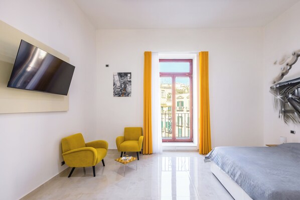 Appartement luxueux, vue sur la ville | 1 chambre, coffre-fort, accès au Wi-Fi (inclus)