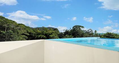 Zen inspired villa with rooftop infinity pool and walk away from the beach