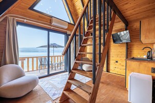 Bangalô standard, vista para o mar | 1 quarto, Wi-Fi de cortesia