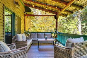 House (3 Bedrooms) | Interior - Private Deck & Fire Pit: Adirondack Family Home (Old Forge)