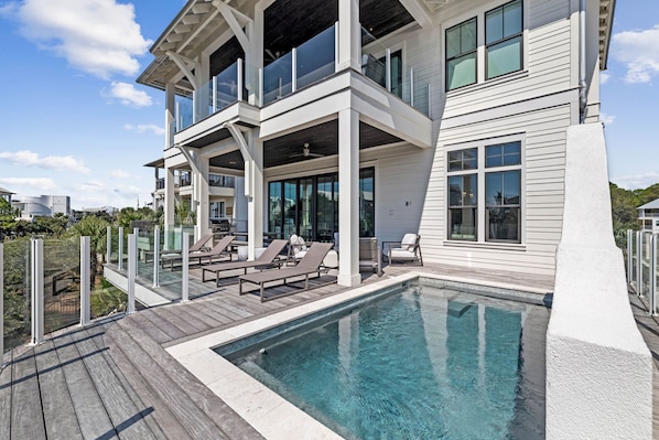 A heated pool