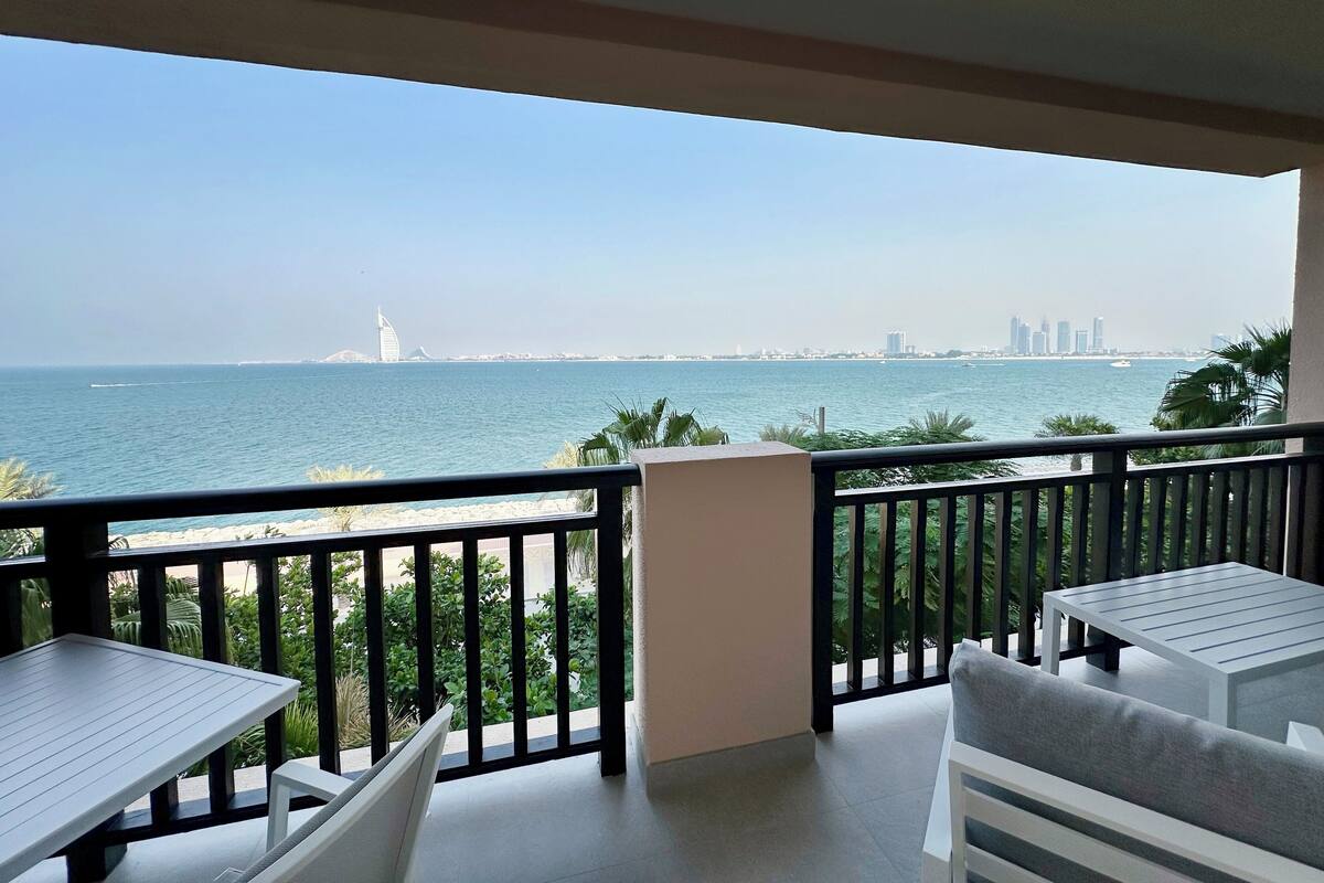 Exclusive Apartment, 1 Bedroom, Sea View, Beachfront | Terrace/patio