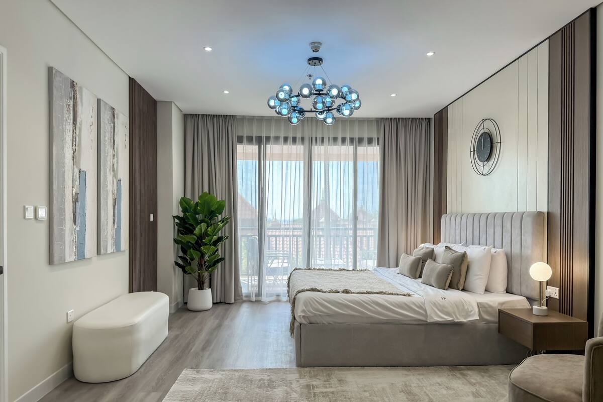 Luxury Apartment, 2 Bedrooms, Lagoon View, Beachfront | In-room safe, blackout curtains, iron/ironing board, free WiFi