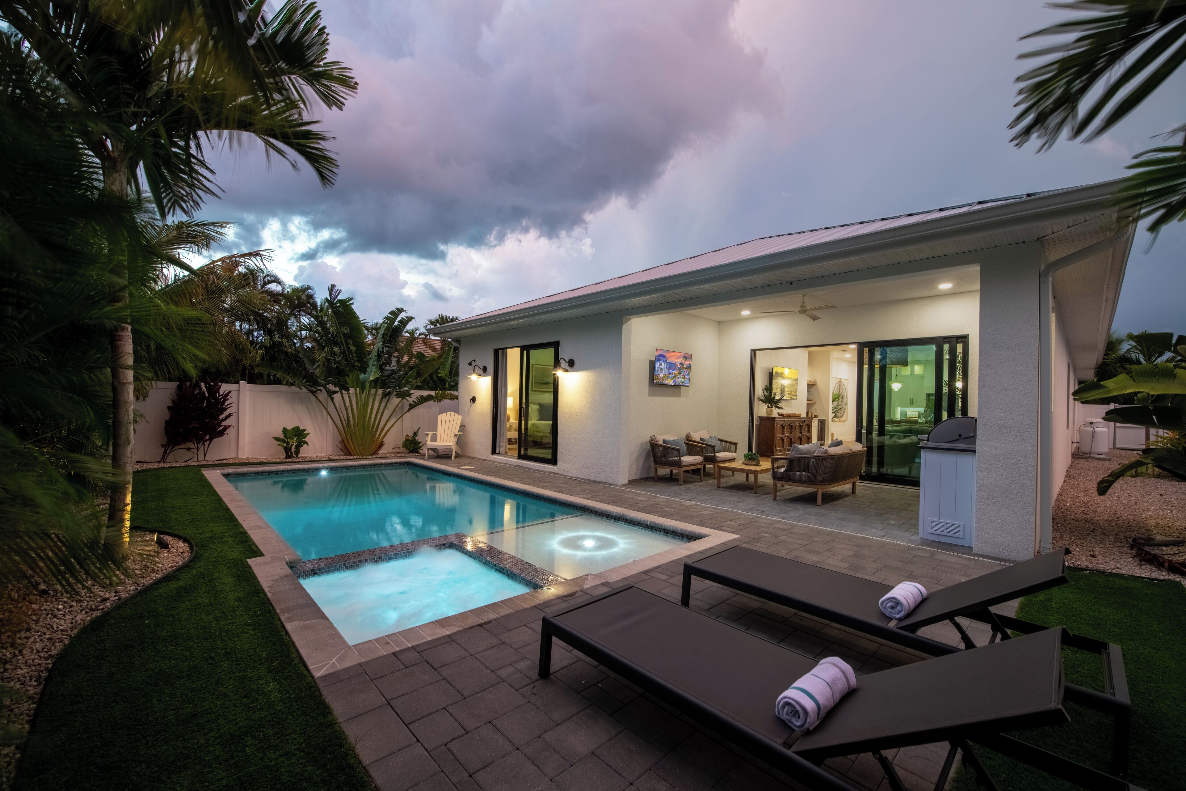 Una piscina riscaldata