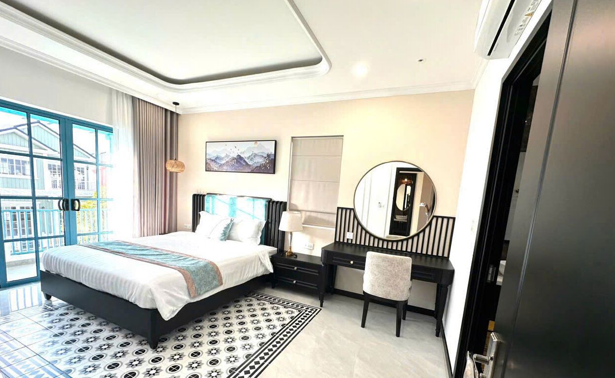 Villa, 3 Schlafzimmer, Terrasse, Gartenblick | 3 Schlafzimmer, Betten mit Memory-Foam-Matratzen, Minibar, Schreibtisch