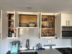 Microwave, oven, stovetop, dishwasher