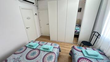1 bedroom, iron/ironing board, bed sheets