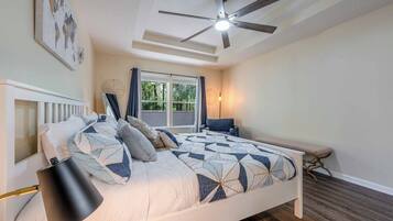 4 bedrooms, iron/ironing board, travel cot, WiFi