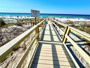 Sun loungers, beach towels
