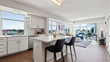 Superior Apartment, Kitchen | Living area | TV