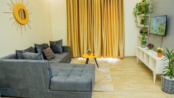 Economy Apartment, Balcony, City View | Living area