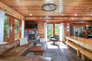 TV connectée, cheminée