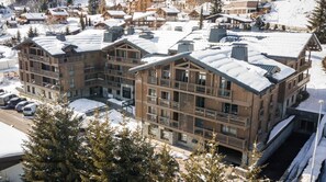 Exterior - Wifi, resort center, 2nd floor, view mountain, sauna, hammam, balcony, parking, tv, 68m², Les Gets (Les Gets)