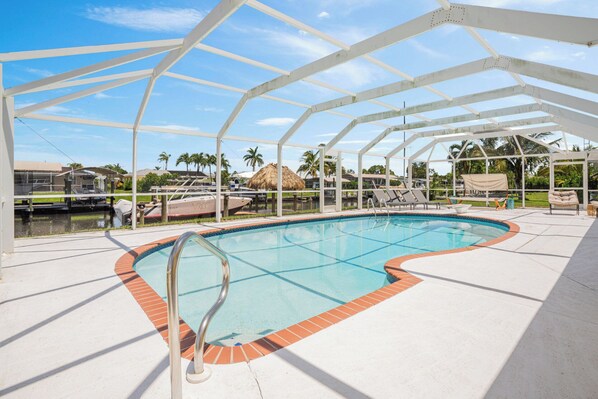A heated pool