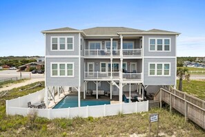 Exterior - FREE CABANA SETUP SELECT WEEKS - Sleeps 30 - Blue Diamond, Oceanfront (Holden Beach)