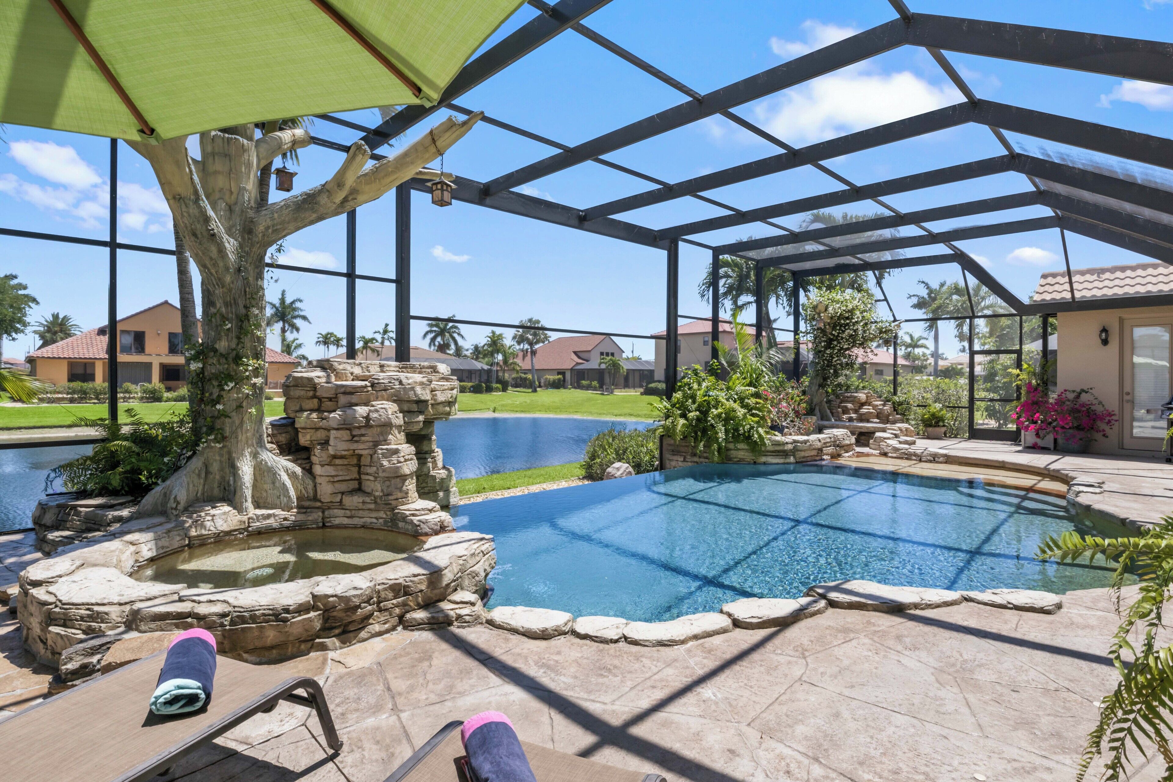 Piscine extérieure, piscine chauffée