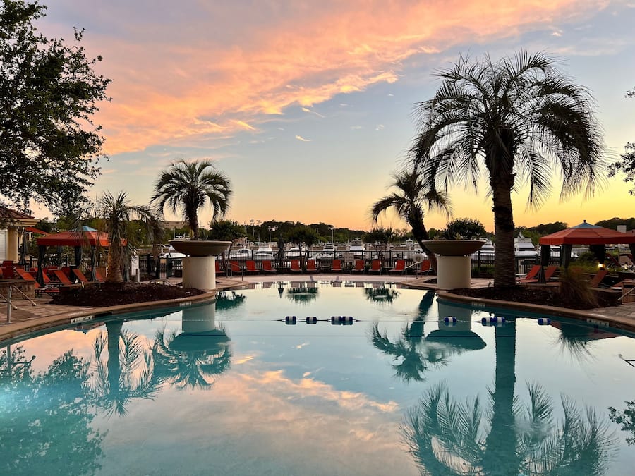 Indoor pool, outdoor pool, open 6:00 AM to 10:00 PM, pool umbrellas