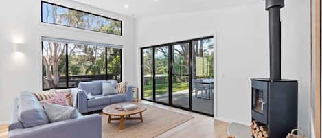 Smart TV, fireplace