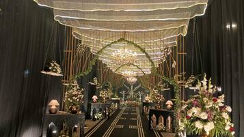 Outdoor wedding area