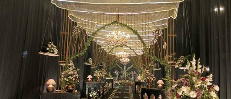 Outdoor wedding area